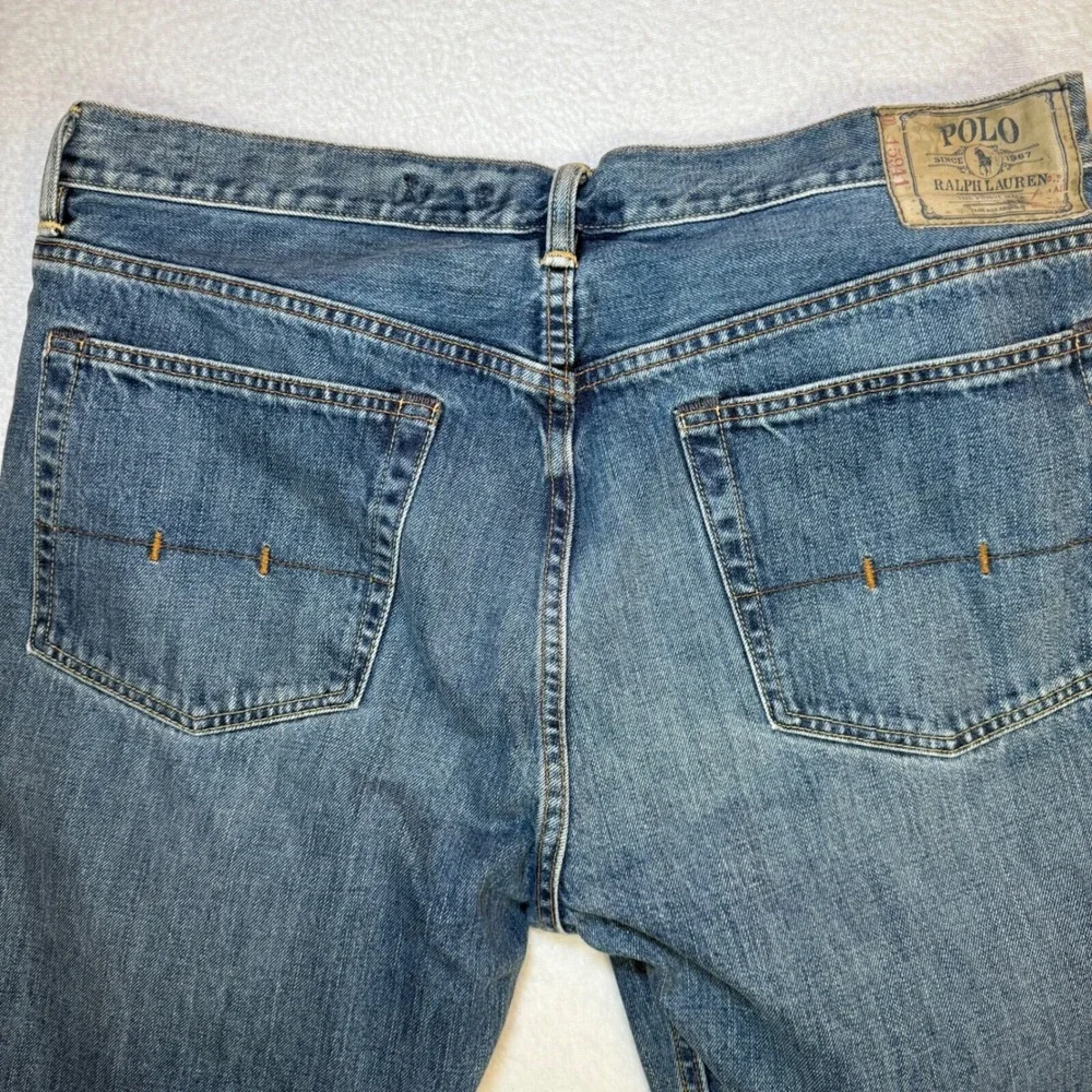 Vintage Polo Ralph Lauren Jeans 36x30 Classic Fit Y2K Distressed Denim USA